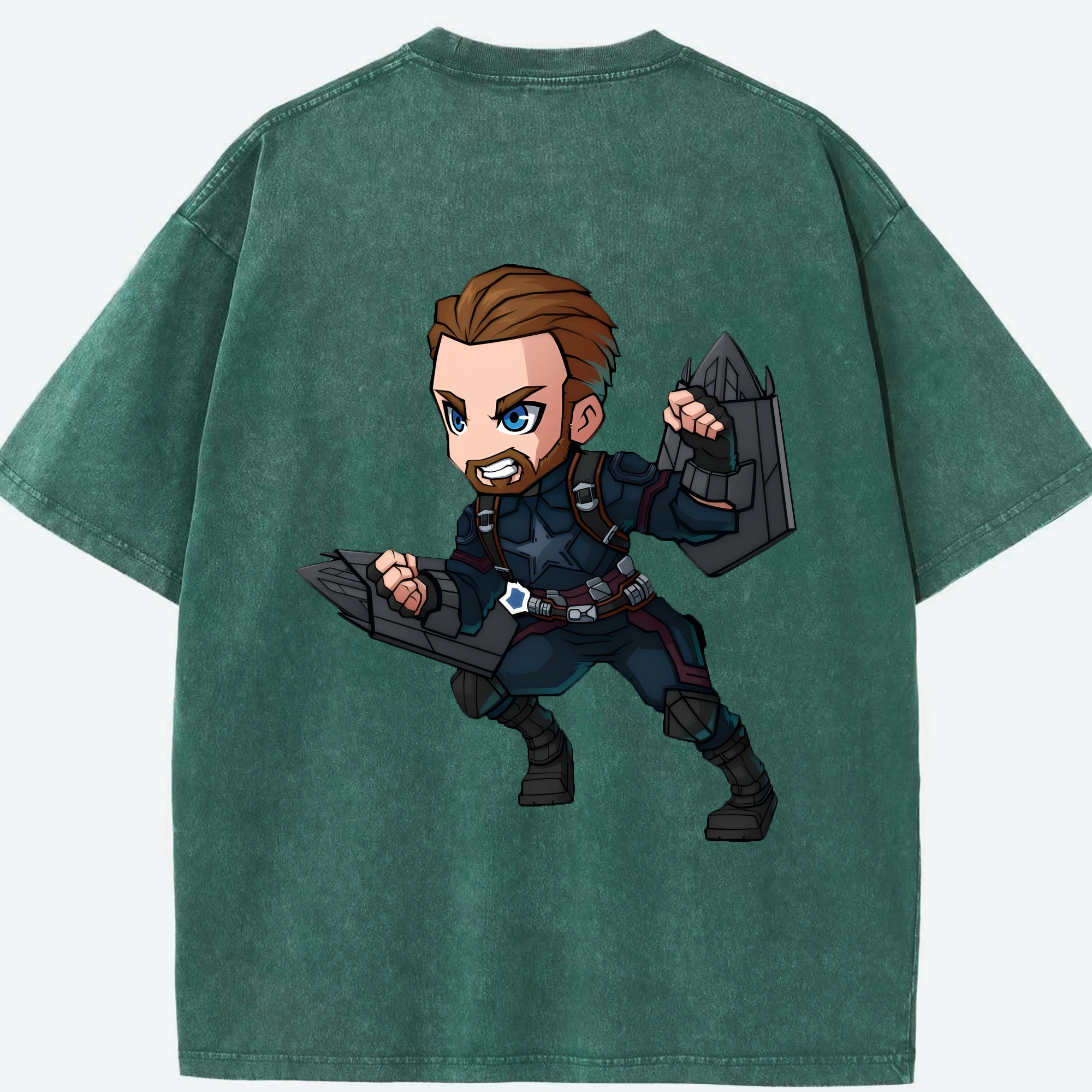 （画像用） アベンジャーズ The Avengers 綿100% ヴィンテージ風 半袖Tシャツ（背面プリント）